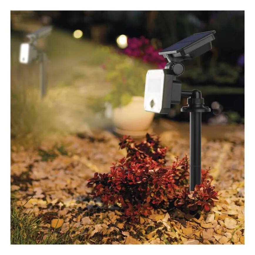 LED Solarni reflektor s senzorjem gibanja SPILO LED/3,7V 3600mAh 4000K IP54 + Daljinski upravljalnik
