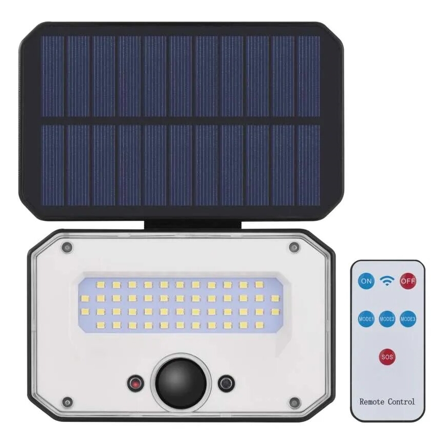 LED Solarni reflektor s senzorjem gibanja SPILO LED/3,7V 3600mAh 4000K IP54 + Daljinski upravljalnik