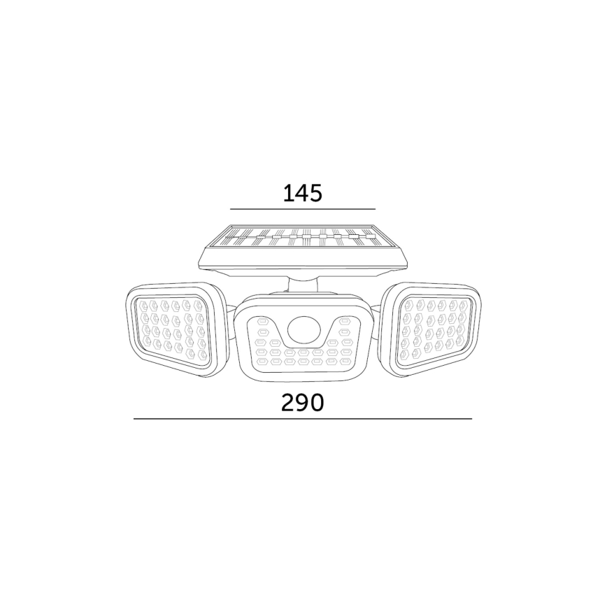 LED Solarni reflektor s senzorjem LED/1,5W/3,7V 6000K IP44 2400 mAh