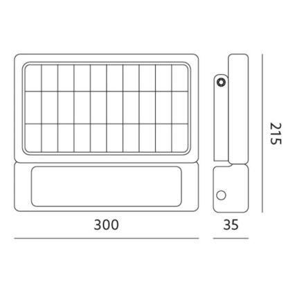 LED Solarni reflektor s senzorjem LED/10W/3,7V 4000K IP65 7200 mAh