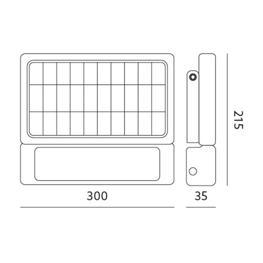 LED Solarni reflektor s senzorjem LED/10W/3,7V 4000K IP65 7200 mAh