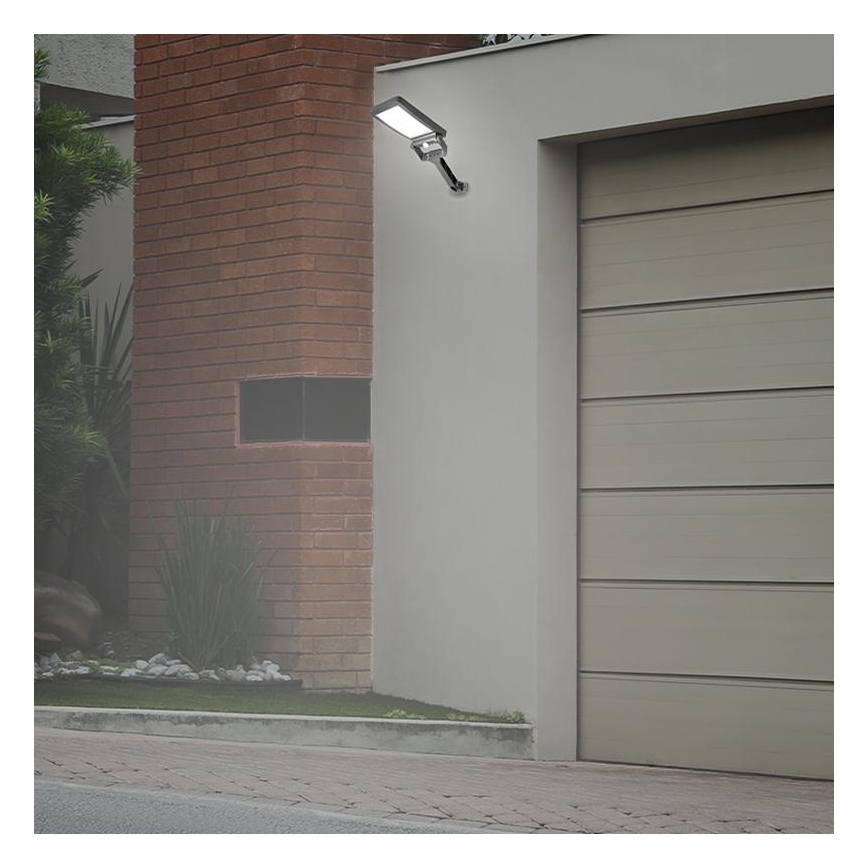 LED Solarni reflektor s senzorjem LED/5W/3,7V 4000K 1500 mAh IP54 črna