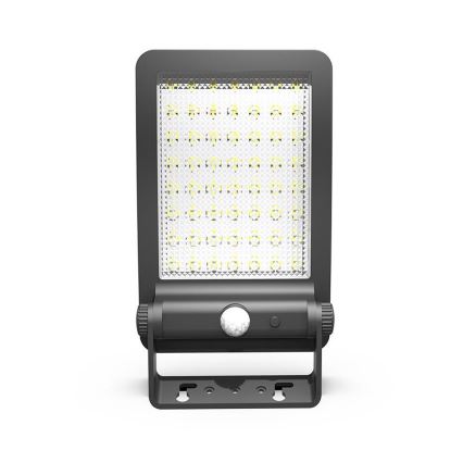 LED Solarni reflektor s senzorjem LED/5W/3,7V 4000K 1500 mAh IP54 črna