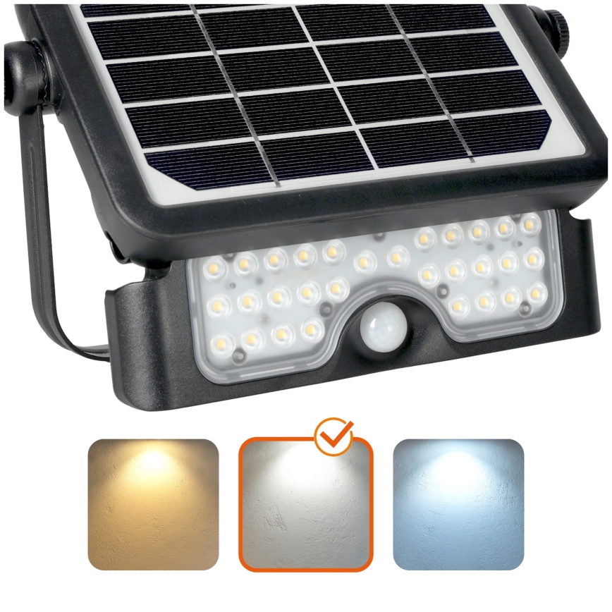 LED Solarni reflektor s senzorjem LED/5W/3,7V 4000K IP65 3000 mAh