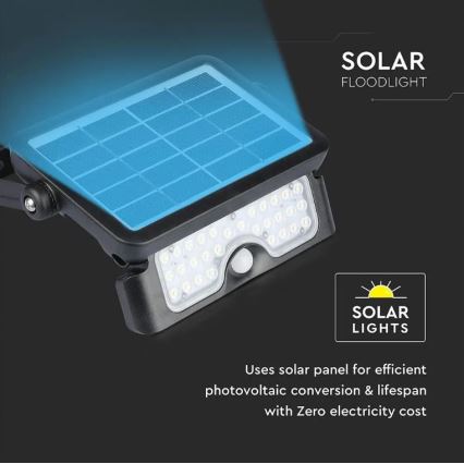 LED Solarni reflektor s senzorjem LED/5W/3,7V IP65 4000K 3000 mAh