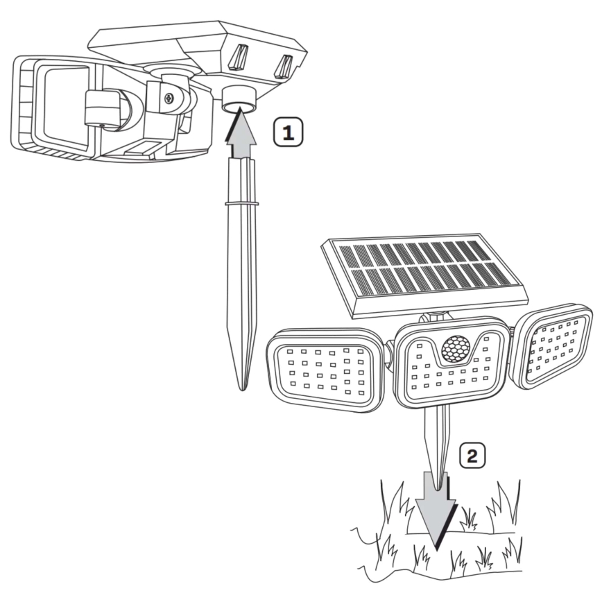 LED Solarni reflektor s senzorjem TRIO LED/0,6W/3,7V 1200 mAh IP44