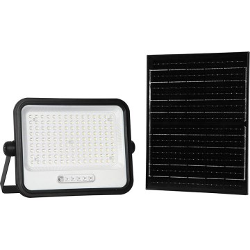 LED solarni reflektor z zatemnitvijo LED/300W/3,2V 2000-8000K IP65 15000 mAh črna + daljinski upravljalnik
