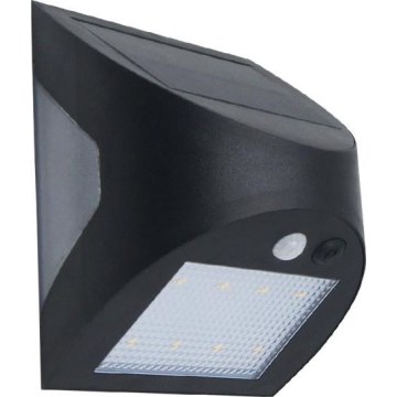 LED solarno stensko svetilo s senzorjem LED/3W/3,7V 3000/4000K 1200 mAh IP54 črna