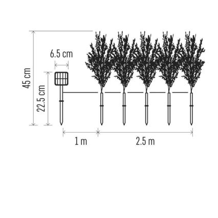LED sončna dekoracija 50xLED/3W/1,2V 600 mAh IP44