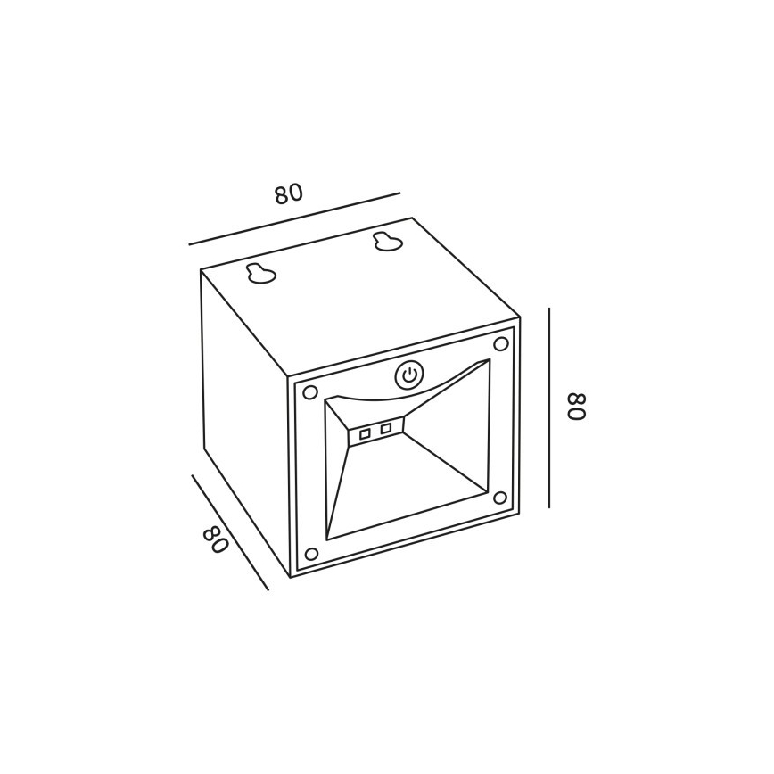 LED sončna stenska svetilka QUERK LED/1,2V 3000/4000K IP54 800 mAh