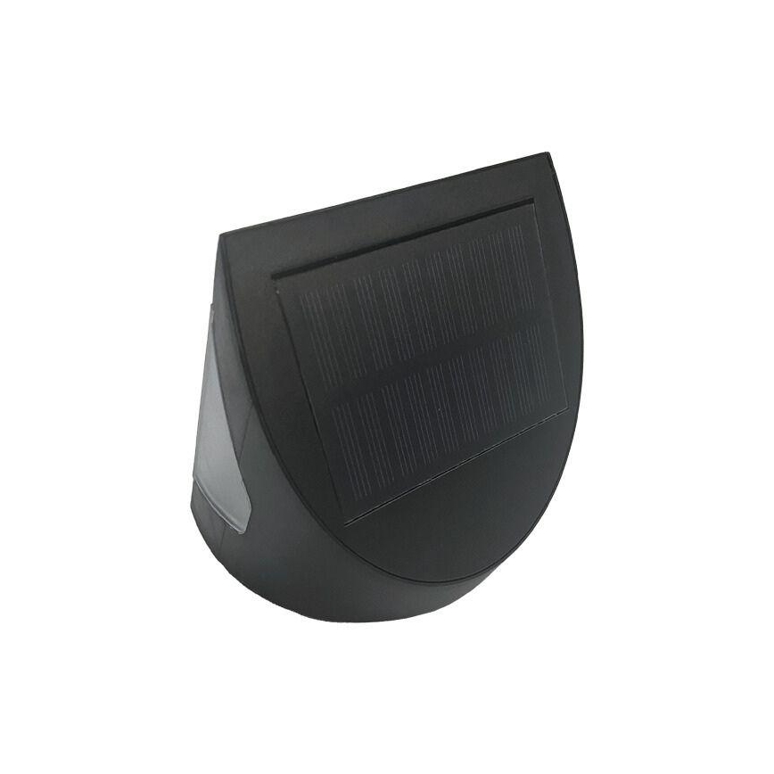 LED solarno stensko svetilo s senzorjem LED/3W/3,7V 3000/4000K 1200 mAh IP54 črna