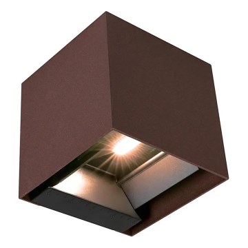 LED sončna stenska svetilka s senzorjem LED/9W/3,7V 3000/4000/5000K IP65 2600 mAh rjava