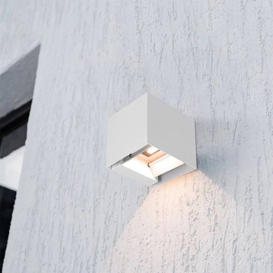 LED solarna stenska svetilka s senzorjem LED/9W/3,7V 3000/4000/5000K IP65 2600 mAh bela