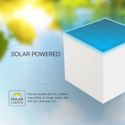 LED solarna stenska svetilka s senzorjem LED/9W/3,7V 3000/4000/5000K IP65 2600 mAh bela