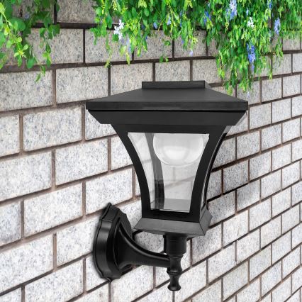 LED sončna stenska svetilka TIRANA LED/1,2V 1800 mAh IP44 črna