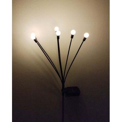LED sončna svetilka 6xLED/1,2V 300 mAh IP44 črna