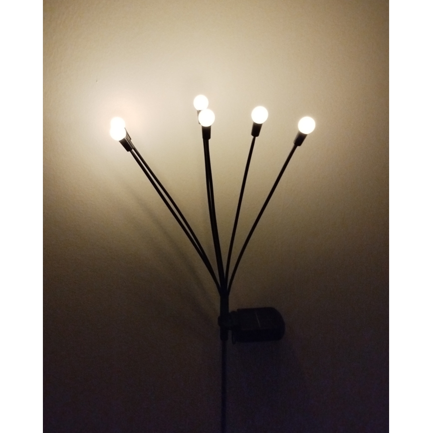 LED sončna svetilka 6xLED/1,2V 300 mAh IP44 črna