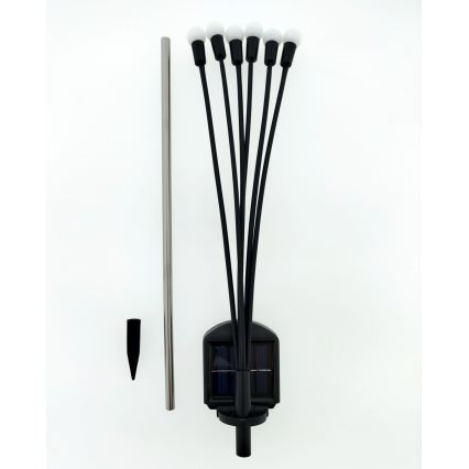 LED sončna svetilka 6xLED/1,2V 300 mAh IP44 črna