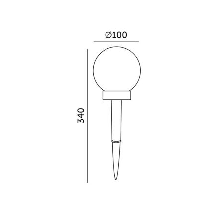 LED sončna svetilka GLEAM LED/1,2V 3000K IP44 40 mAh zadimljena/črna