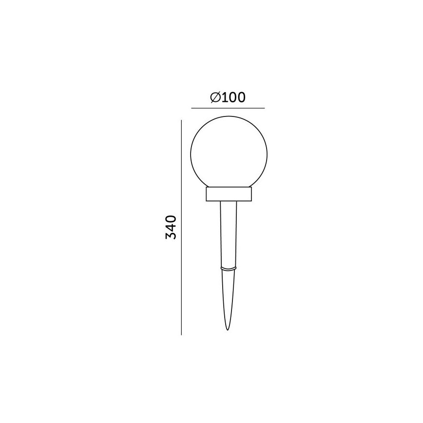 LED sončna svetilka GLEAM LED/1,2V 3000K IP44 40 mAh zadimljena/črna