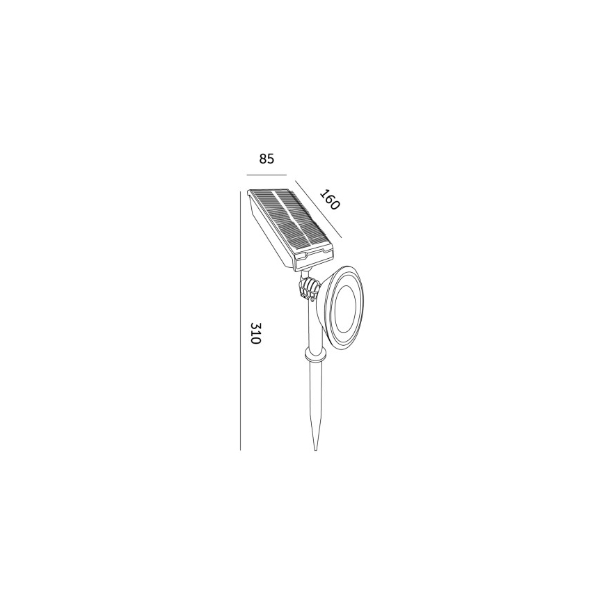 LED sončna svetilka LANCE LED/3,7 V 6000 K IP44 1500 mAh