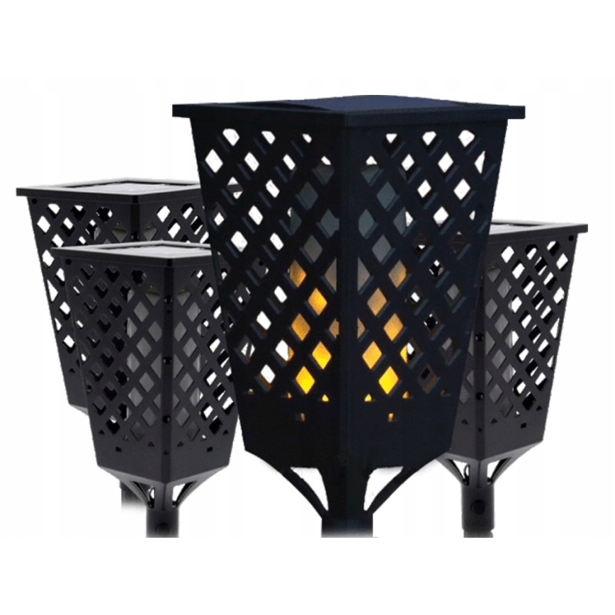 LED sončna svetilka s senzorjem LED/0,6W/5,5V IP65 2000 mAh 107 cm črna