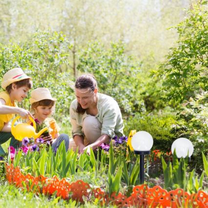 LED sončna svetilka SPHERE LED/1,2 V 4000 K IP44 40 mAh premer 10 cm