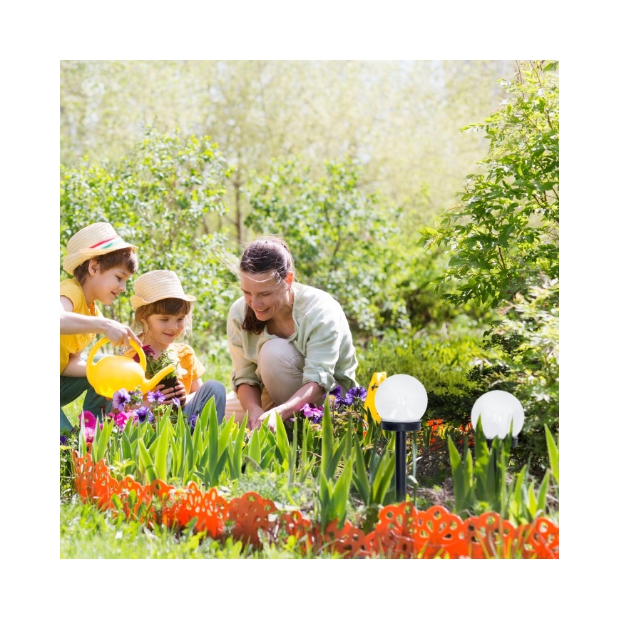 LED sončna svetilka SPHERE LED/1,2 V 4000 K IP44 40 mAh premer 10 cm