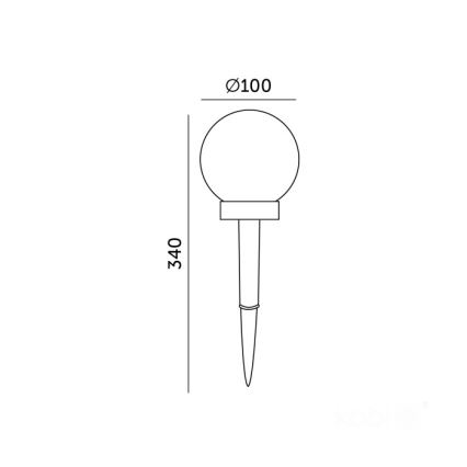 LED sončna svetilka SPHERE LED/1,2 V 4000 K IP44 40 mAh premer 10 cm