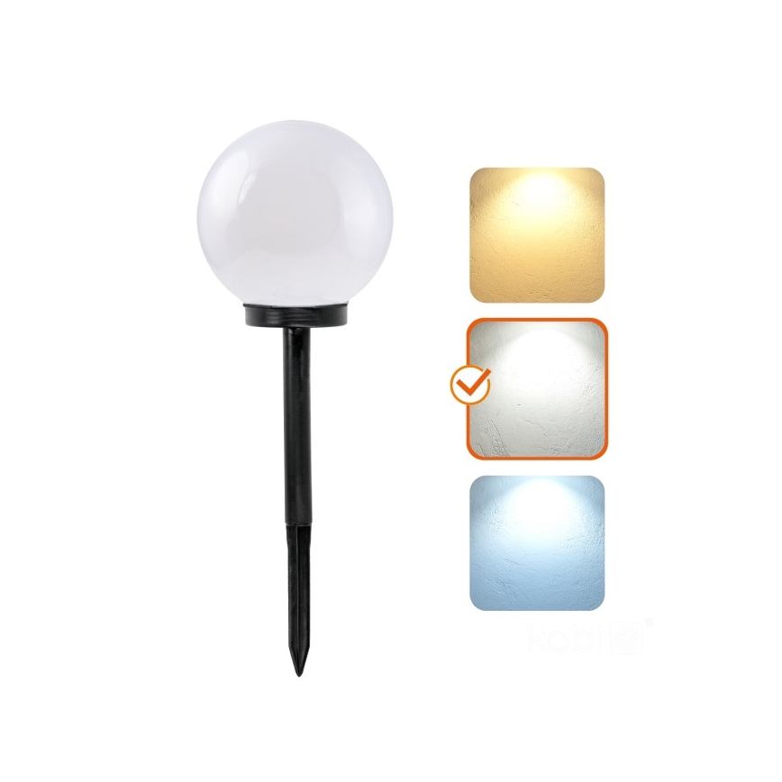 LED sončna svetilka SPHERE LED/1,2V 4000K IP44 200 mAh premer 20 cm