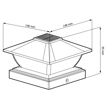 LED sončna svetilka TOYA LED/4,5W/230V 3000/6500K 600 mAh IP44 črna