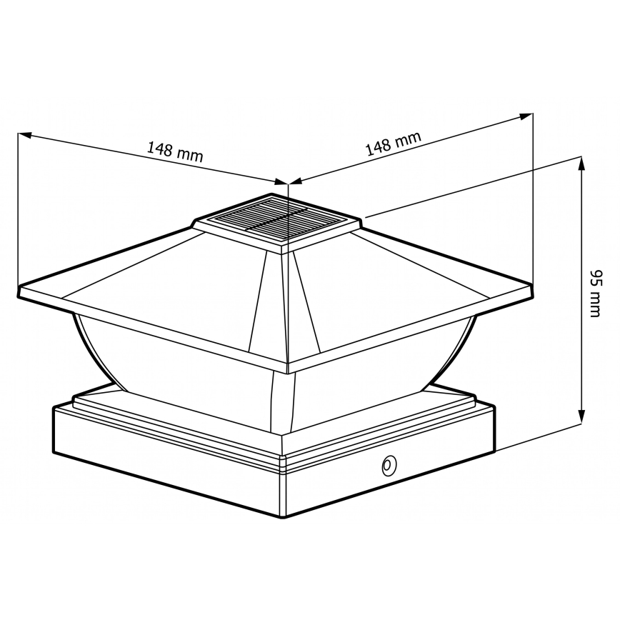 LED sončna svetilka TOYA LED/4,5W/230V 3000/6500K 600 mAh IP44 črna