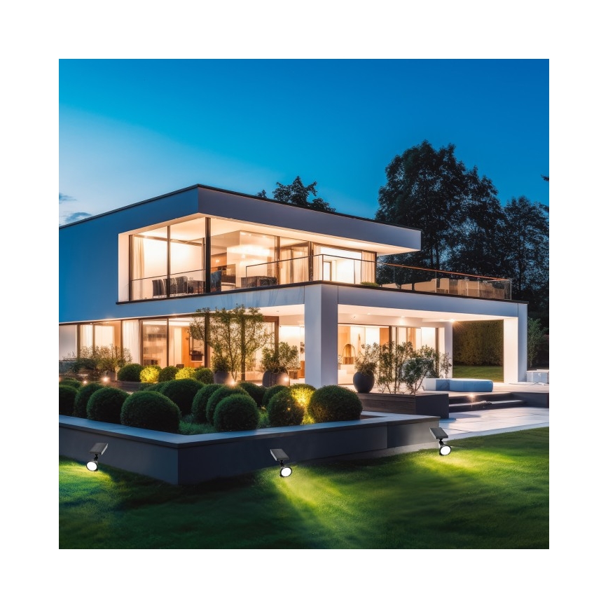 LED sončna svetilka z senzorjem LANCE LED/3,7V 6000K IP44 1500 mAh