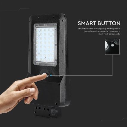 LED sončna ulična svetilka s senzorjem LED/15W/7,4V 6000K IP65 5400 mAh