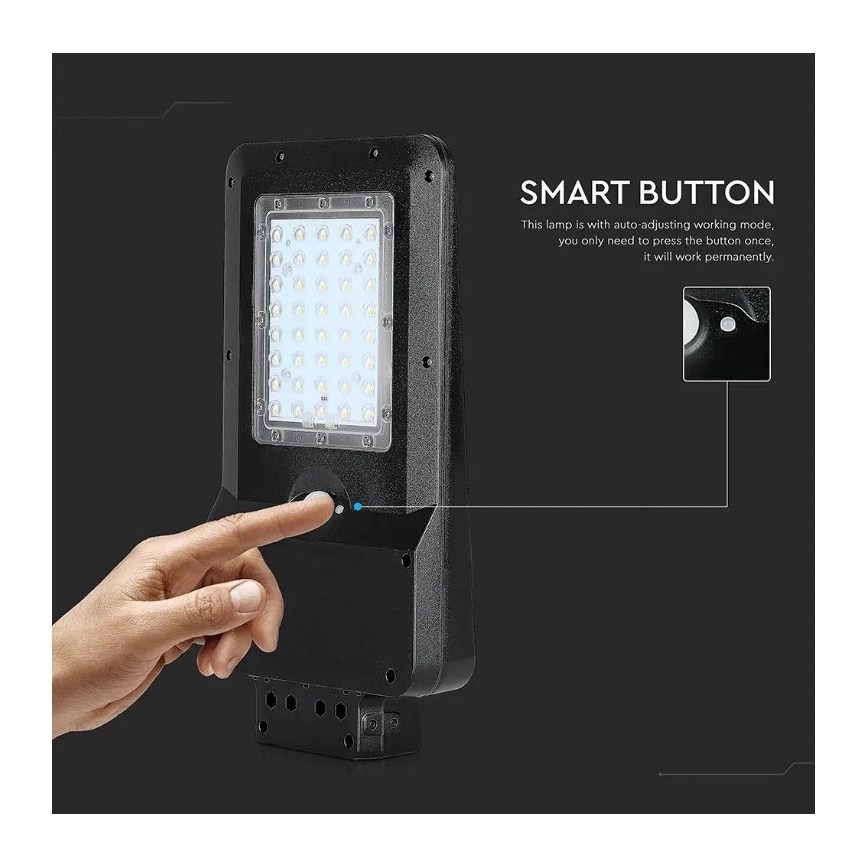 LED sončna ulična svetilka s senzorjem LED/15W/7,4V 6000K IP65 5400 mAh