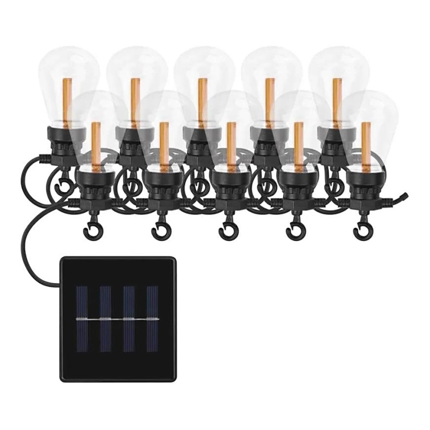 LED sončni dekorativni niz 10xLED/0,6W/1,2V 4,5m IP44 800 mAh