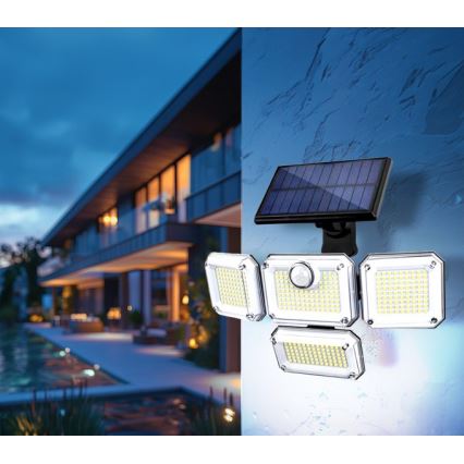 LED sončni reflektor s senzorjem GLOW LED/2,5W/3,7V 6500K IP44 2400 mAh + daljinski upravljalnik