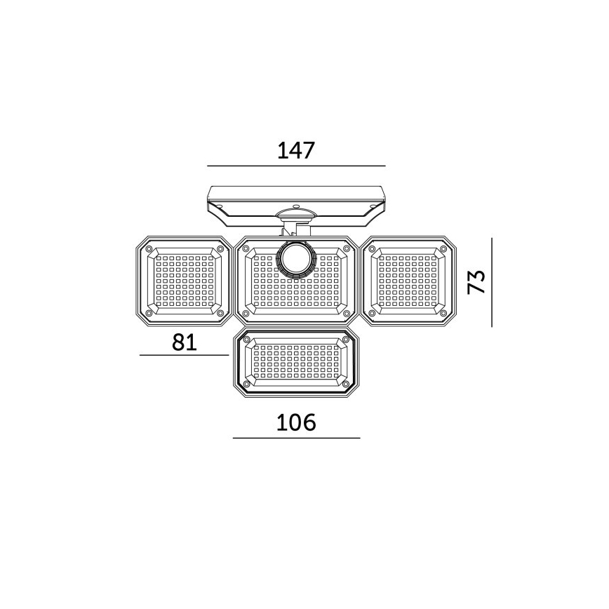 LED sončni reflektor s senzorjem GLOW LED/2,5W/3,7V 6500K IP44 2400 mAh + daljinski upravljalnik