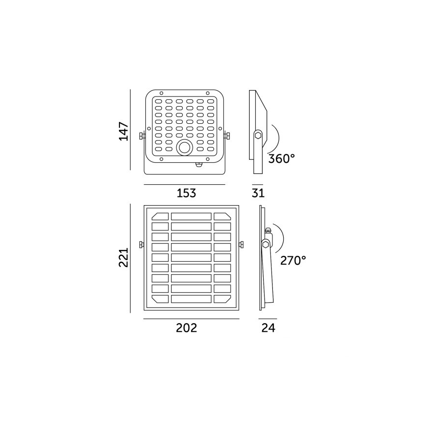 LED zatemnjevalen sončni reflektor s senzorjem LED/10W/3,7V 3000/4000K IP65 3600 mAh + z daljinskim upravljalnikom