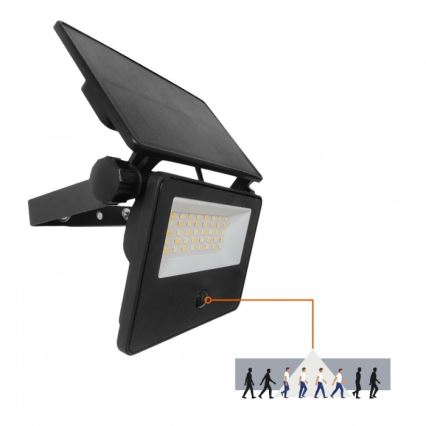 LED solarni reflektor s senzorjem NCS G2 LED/20W/3,7V 3000/4000/6500K IP54 2600 mAh