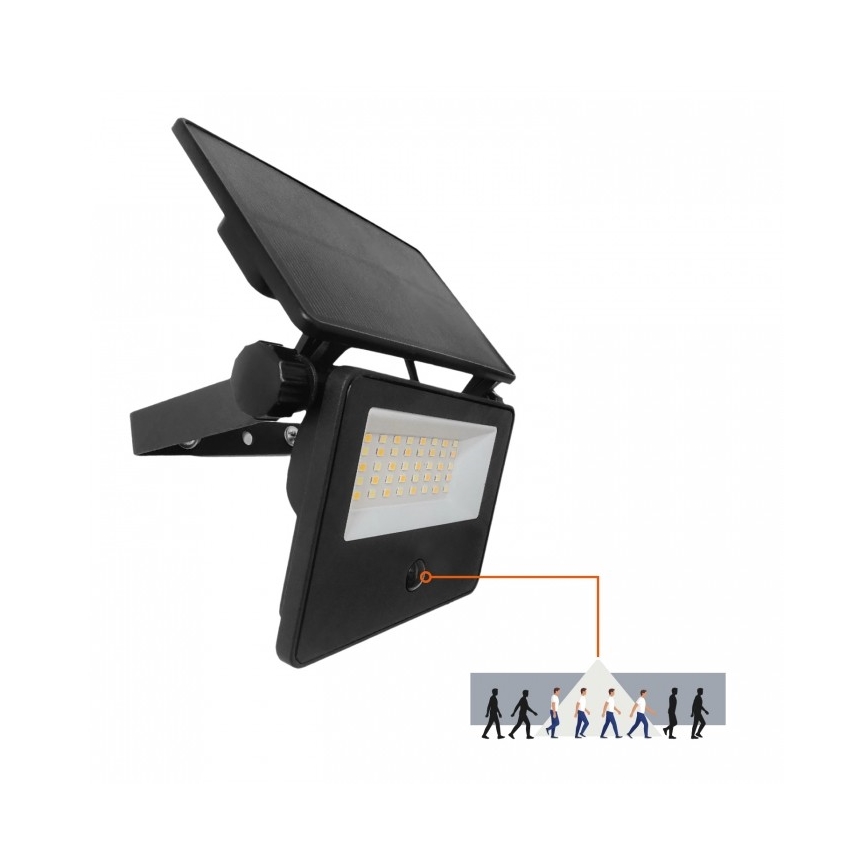LED solarni reflektor s senzorjem NCS G2 LED/20W/3,7V 3000/4000/6500K IP54 2600 mAh