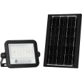 LED sončni reflektor z zatemnitvijo LED/50W/3,2V 2000-8000K IP65 3800 mAh v črni barvi + z daljinskim upravljalnikom