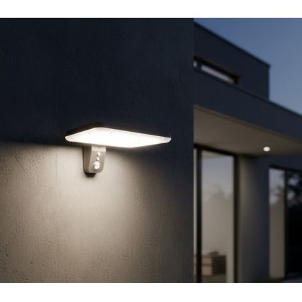 LED solarna stenska svetilka s senzorjem PHOENIX LED/15W/3,2V 3000/4000K IP65 6000 mAh