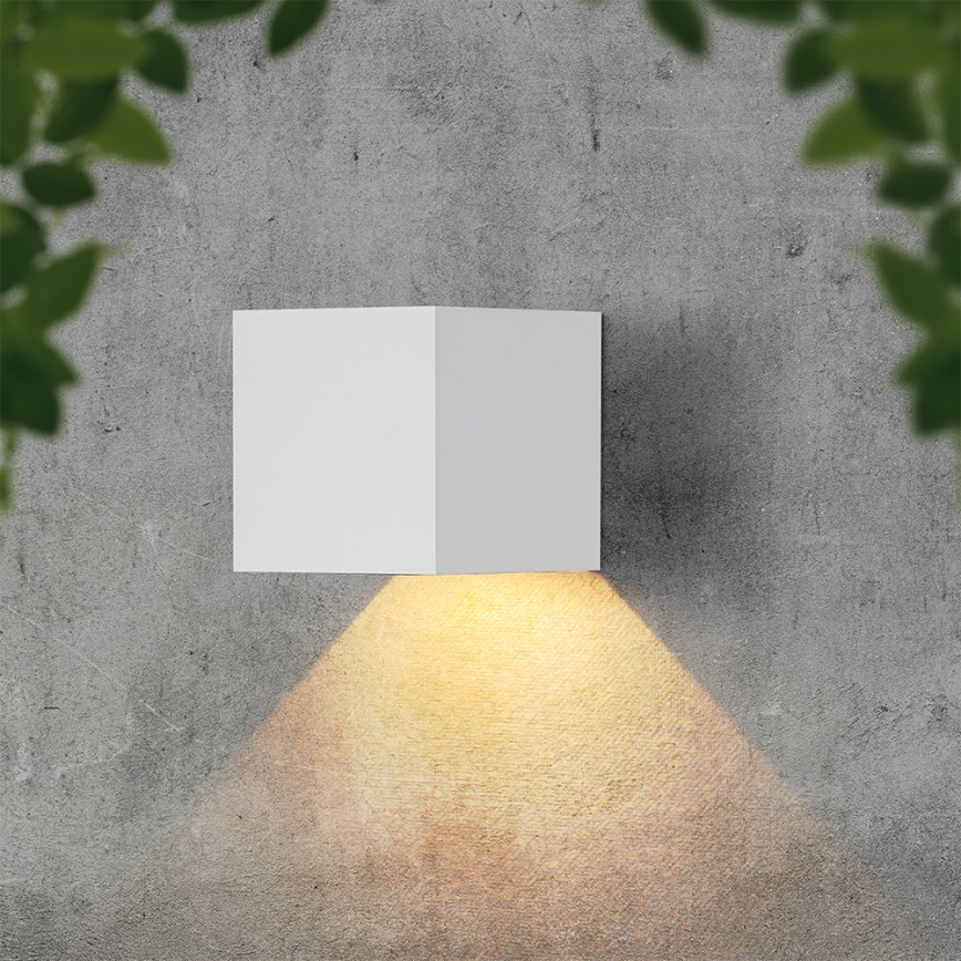 LED solarna stenska svetilka s senzorjem LED/9W/5V 3000/4000/5000K IP65 2600 mAh bela