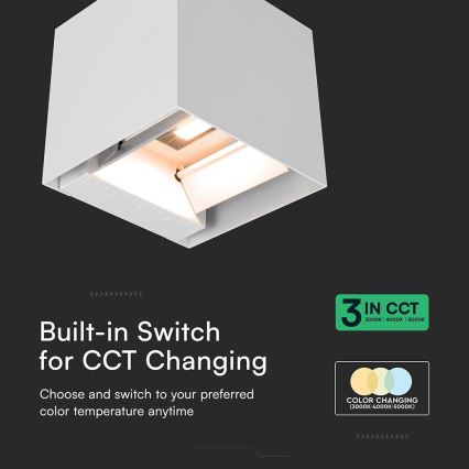 LED solarna stenska svetilka s senzorjem LED/9W/5V 3000/4000/5000K IP65 2600 mAh bela