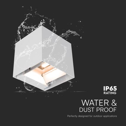 LED solarna stenska svetilka s senzorjem LED/9W/5V 3000/4000/5000K IP65 2600 mAh bela