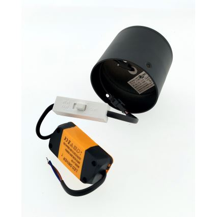 LED spot svetilo LED/5W/230V 3000/4000/6400K premer 7,5 cm črna