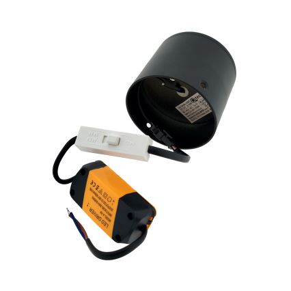 LED spot svetilo LED/5W/230V 3000/4000/6400K premer 7,5 cm črna