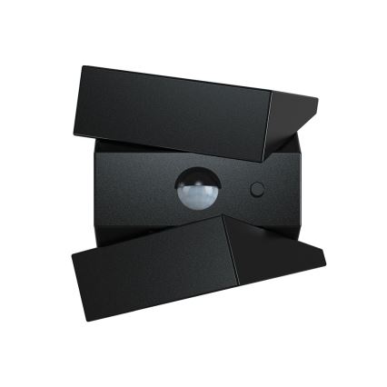 LED stensko sončno svetilo s senzorjem LED/2,5W/3,7V 3000/4000/6000K IP65 1200 mAh črna