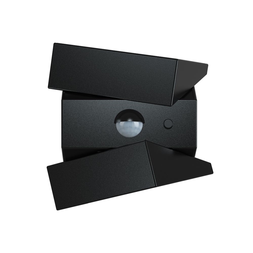 LED stensko sončno svetilo s senzorjem LED/2,5W/3,7V 3000/4000/6000K IP65 1200 mAh črna